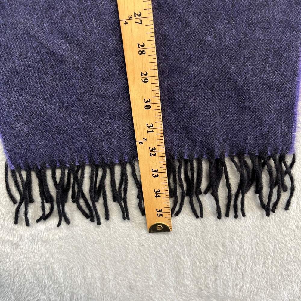 Kuna Scarf Purple Blue‎ 100% Baby Alpaca Chevron Geometric Fringe Peru - Picture 13 of 14